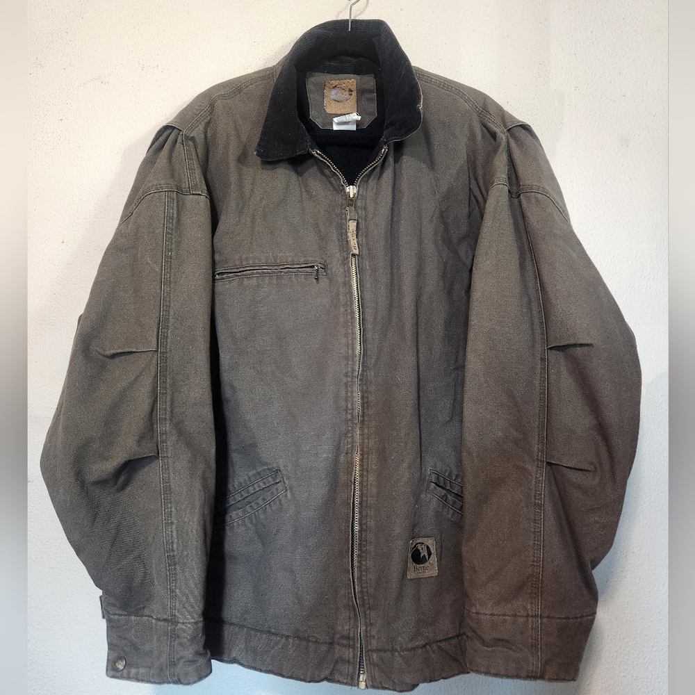 Vintage Berne Workwear Canvas Corduroy Collar Chore Jacket Sizer 3XL
